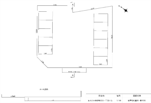 駐車場配置図及び断面図