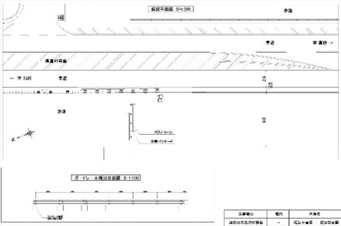 CADで作成した現況平面図